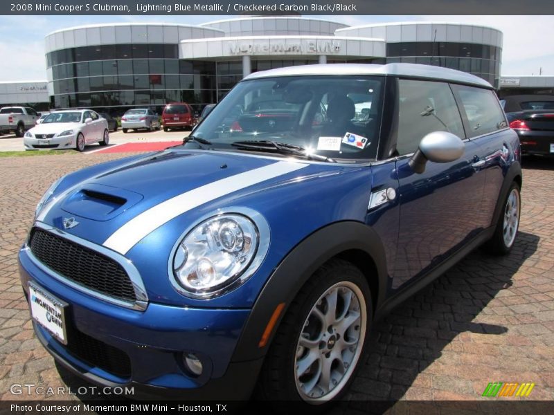 Lightning Blue Metallic / Checkered Carbon Black/Black 2008 Mini Cooper S Clubman