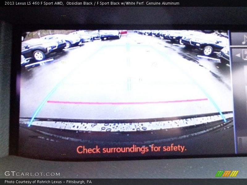 Obsidian Black / F Sport Black w/White Perf. Genuine Aluminum 2013 Lexus LS 460 F Sport AWD