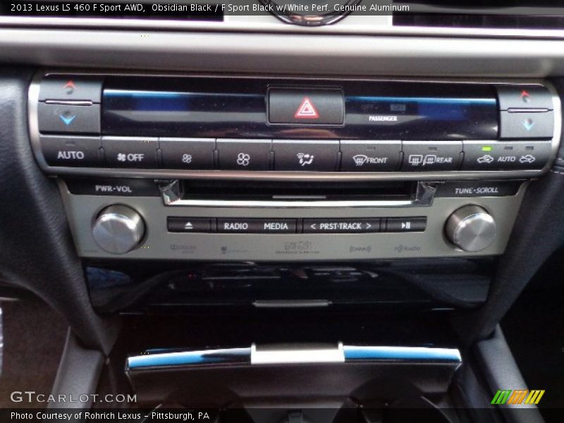Obsidian Black / F Sport Black w/White Perf. Genuine Aluminum 2013 Lexus LS 460 F Sport AWD