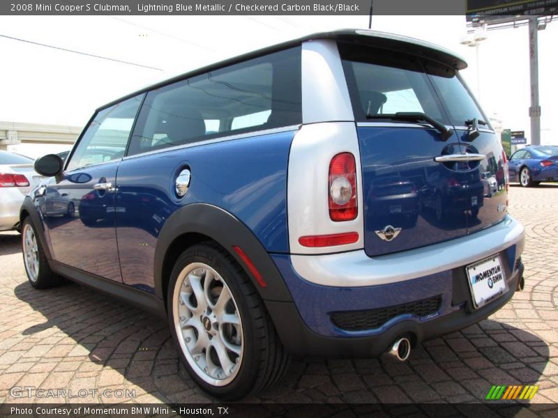 Lightning Blue Metallic / Checkered Carbon Black/Black 2008 Mini Cooper S Clubman