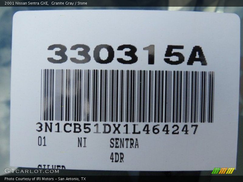 Granite Gray / Stone 2001 Nissan Sentra GXE