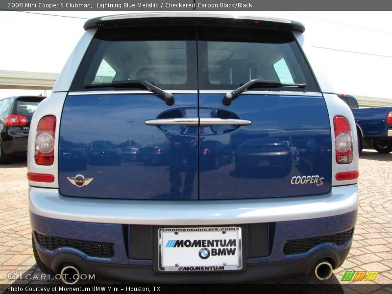 Lightning Blue Metallic / Checkered Carbon Black/Black 2008 Mini Cooper S Clubman