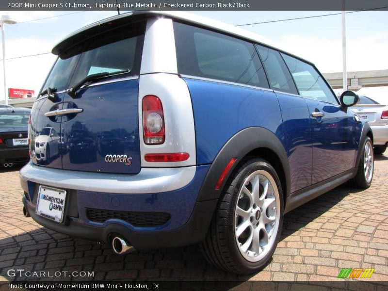 Lightning Blue Metallic / Checkered Carbon Black/Black 2008 Mini Cooper S Clubman