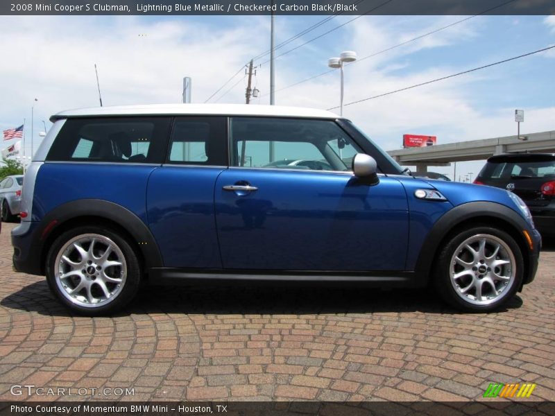 Lightning Blue Metallic / Checkered Carbon Black/Black 2008 Mini Cooper S Clubman