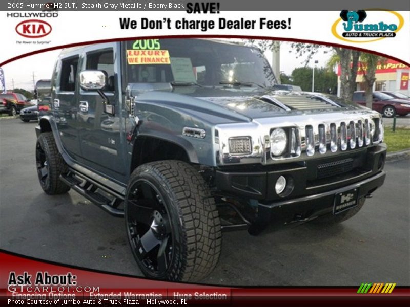 Stealth Gray Metallic / Ebony Black 2005 Hummer H2 SUT