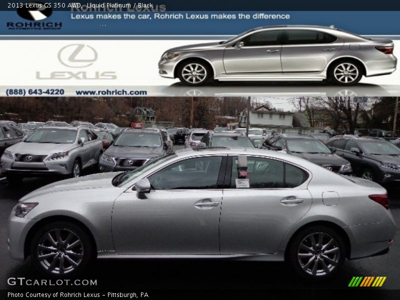 Liquid Platinum / Black 2013 Lexus GS 350 AWD