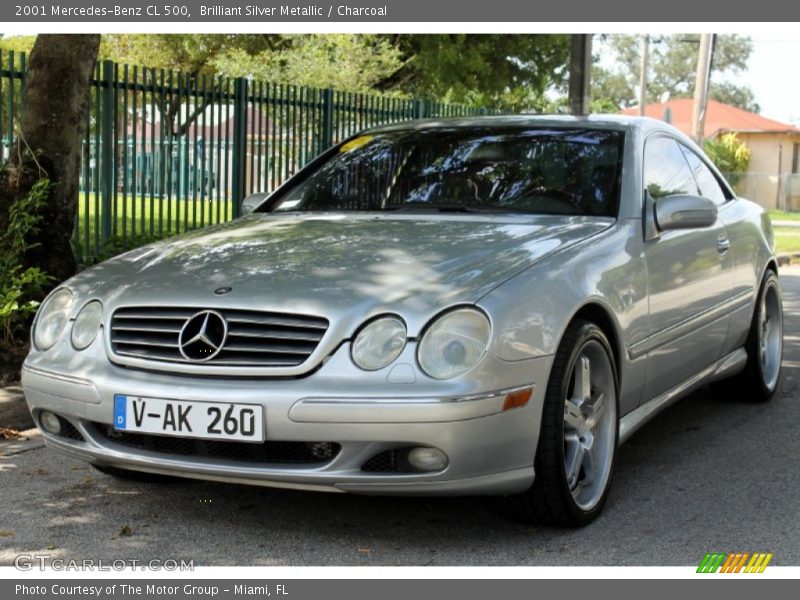Brilliant Silver Metallic / Charcoal 2001 Mercedes-Benz CL 500