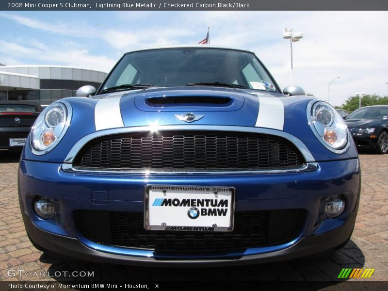 Lightning Blue Metallic / Checkered Carbon Black/Black 2008 Mini Cooper S Clubman