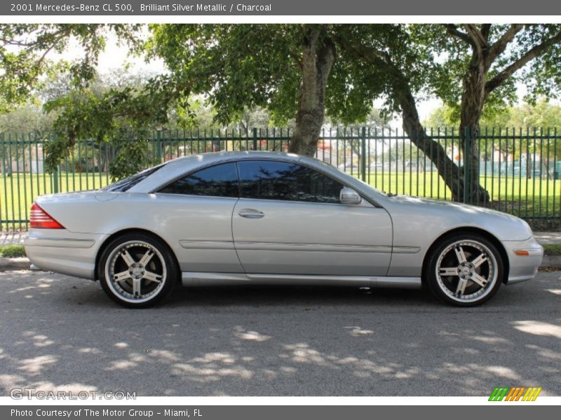 Brilliant Silver Metallic / Charcoal 2001 Mercedes-Benz CL 500