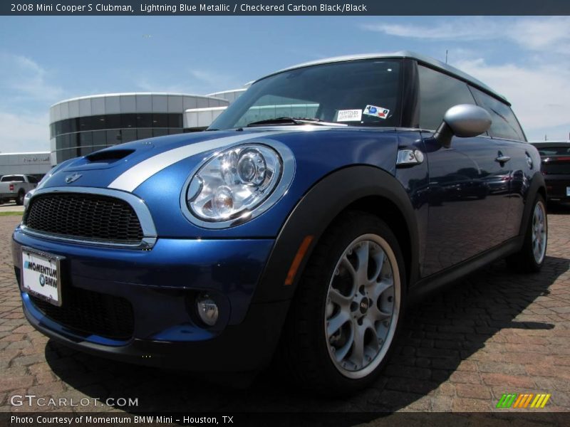 Lightning Blue Metallic / Checkered Carbon Black/Black 2008 Mini Cooper S Clubman