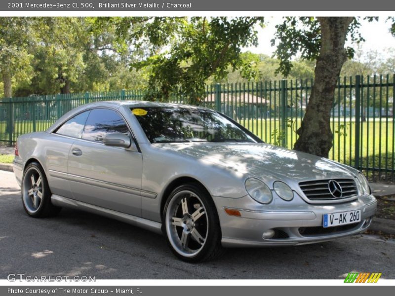 Brilliant Silver Metallic / Charcoal 2001 Mercedes-Benz CL 500