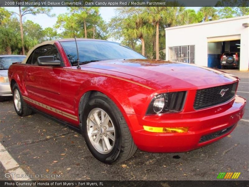 Dark Candy Apple Red / Medium Parchment 2008 Ford Mustang V6 Deluxe Convertible