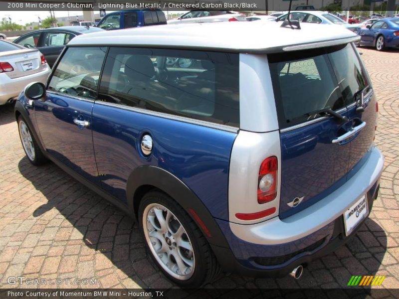Lightning Blue Metallic / Checkered Carbon Black/Black 2008 Mini Cooper S Clubman