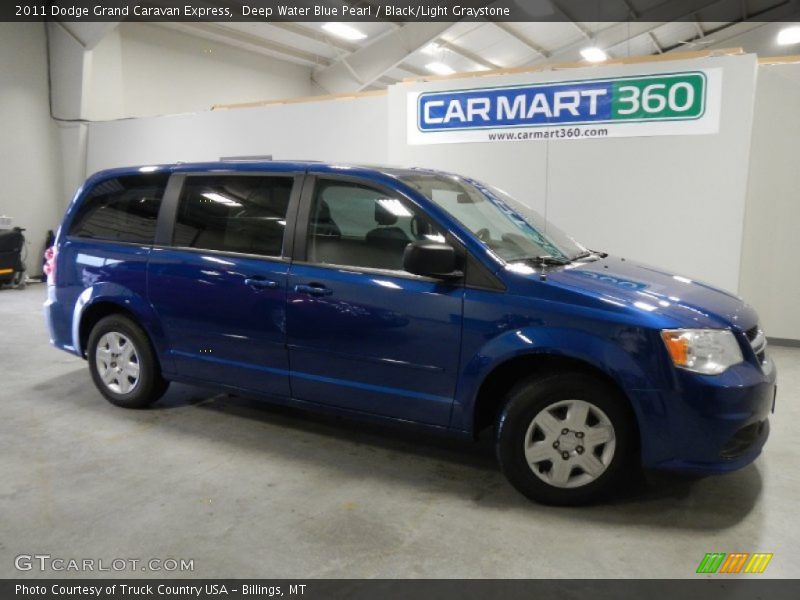 Deep Water Blue Pearl / Black/Light Graystone 2011 Dodge Grand Caravan Express