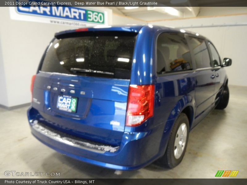 Deep Water Blue Pearl / Black/Light Graystone 2011 Dodge Grand Caravan Express