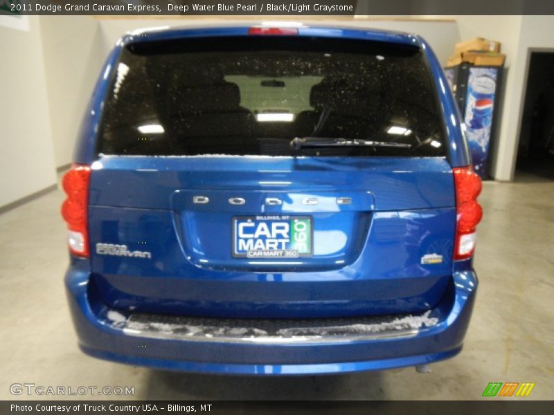 Deep Water Blue Pearl / Black/Light Graystone 2011 Dodge Grand Caravan Express