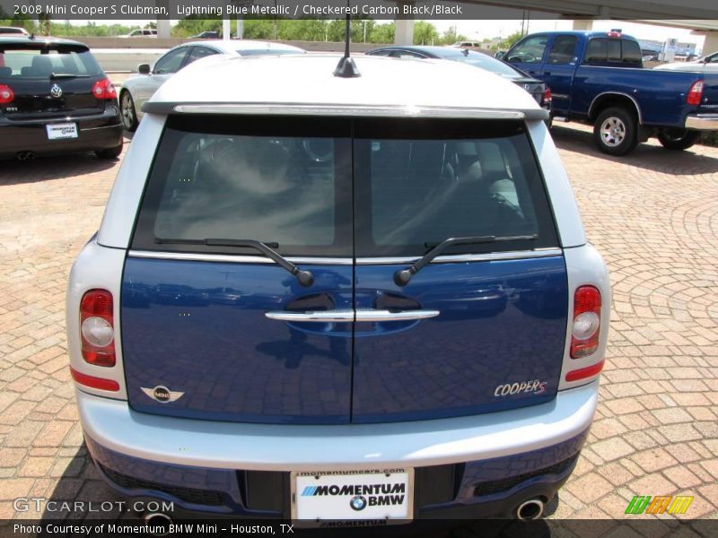 Lightning Blue Metallic / Checkered Carbon Black/Black 2008 Mini Cooper S Clubman