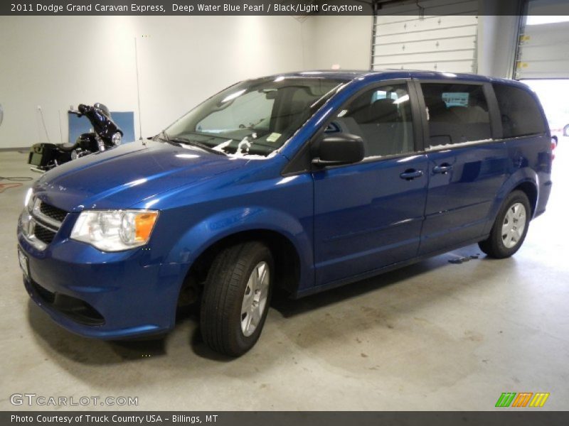 Deep Water Blue Pearl / Black/Light Graystone 2011 Dodge Grand Caravan Express