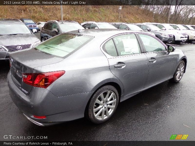 Nebula Gray Pearl / Light Gray 2013 Lexus GS 350 AWD