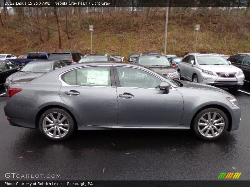 Nebula Gray Pearl / Light Gray 2013 Lexus GS 350 AWD