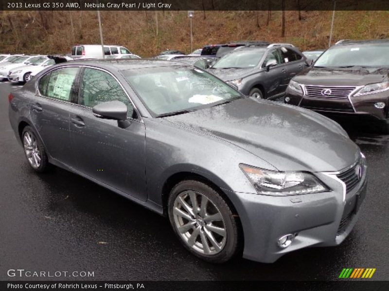 Nebula Gray Pearl / Light Gray 2013 Lexus GS 350 AWD