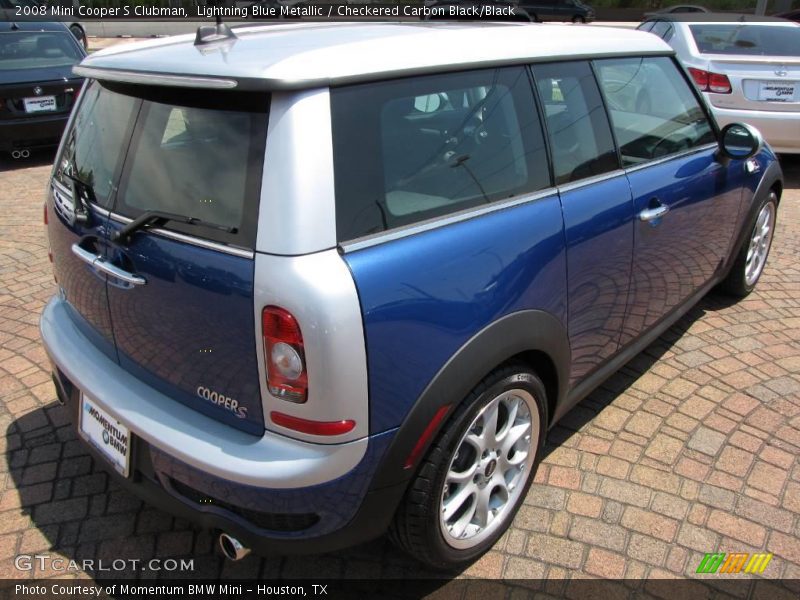 Lightning Blue Metallic / Checkered Carbon Black/Black 2008 Mini Cooper S Clubman