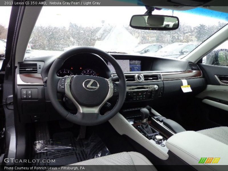 Nebula Gray Pearl / Light Gray 2013 Lexus GS 350 AWD