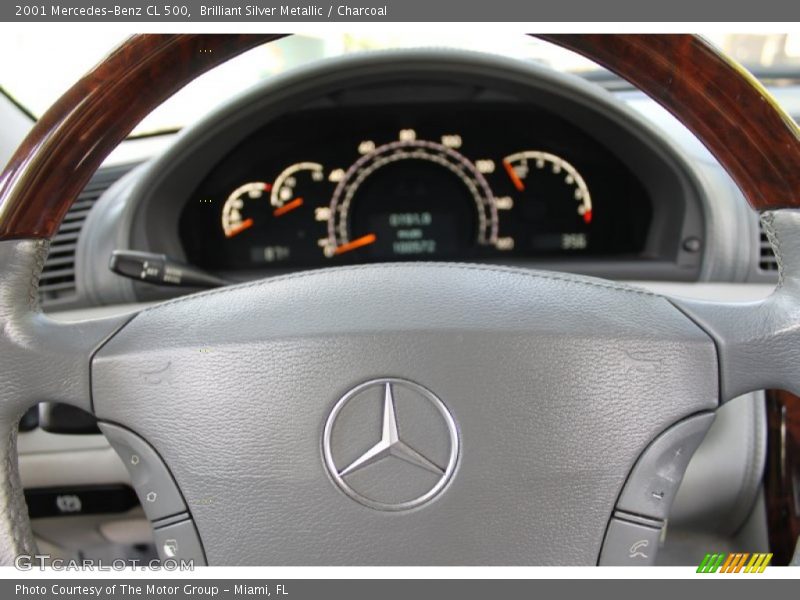 Brilliant Silver Metallic / Charcoal 2001 Mercedes-Benz CL 500