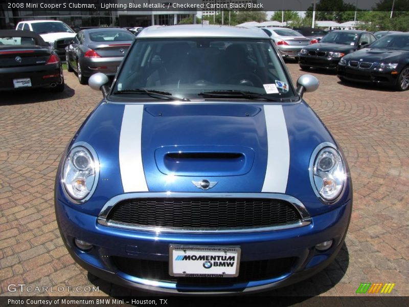 Lightning Blue Metallic / Checkered Carbon Black/Black 2008 Mini Cooper S Clubman