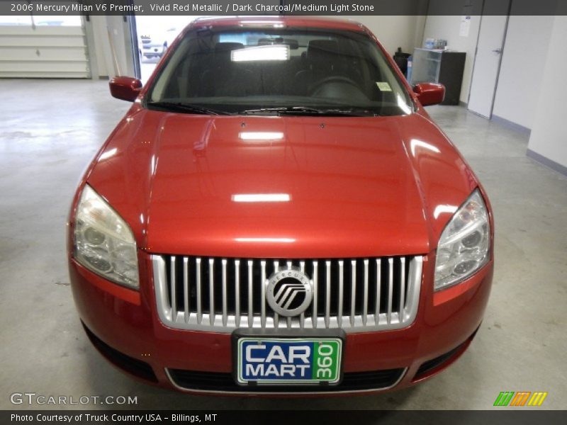 Vivid Red Metallic / Dark Charcoal/Medium Light Stone 2006 Mercury Milan V6 Premier