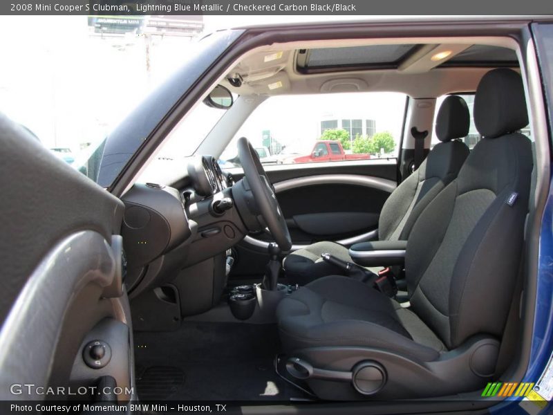Lightning Blue Metallic / Checkered Carbon Black/Black 2008 Mini Cooper S Clubman