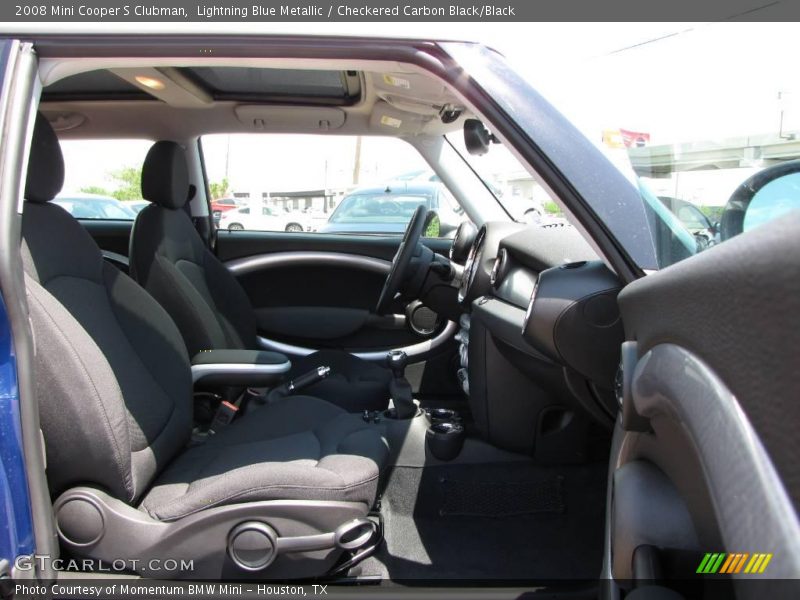 Lightning Blue Metallic / Checkered Carbon Black/Black 2008 Mini Cooper S Clubman