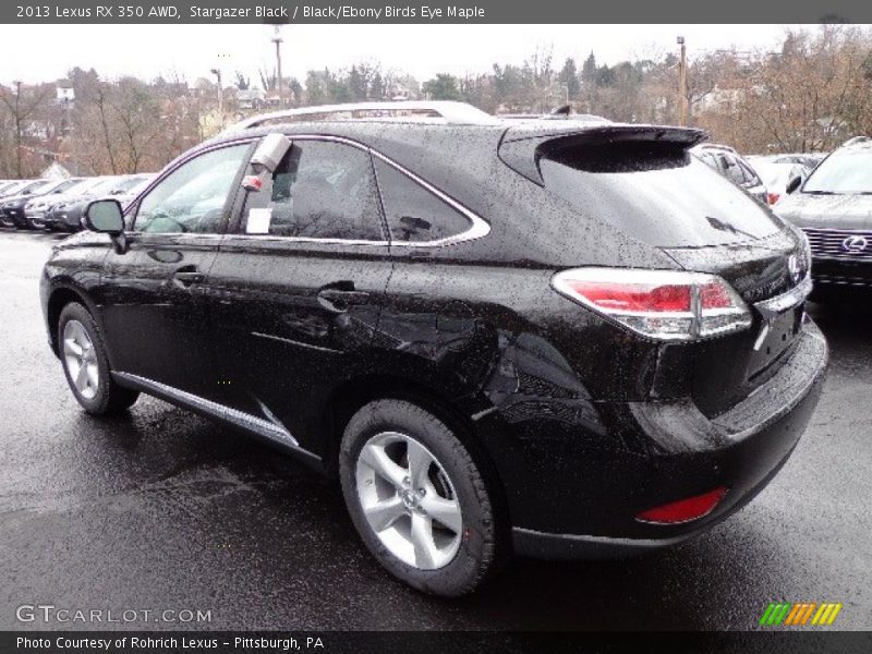 Stargazer Black / Black/Ebony Birds Eye Maple 2013 Lexus RX 350 AWD