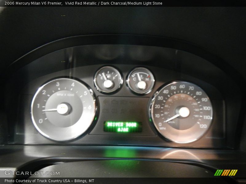 Vivid Red Metallic / Dark Charcoal/Medium Light Stone 2006 Mercury Milan V6 Premier