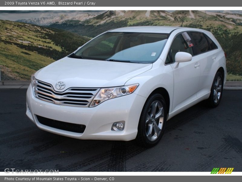 Blizzard Pearl / Gray 2009 Toyota Venza V6 AWD