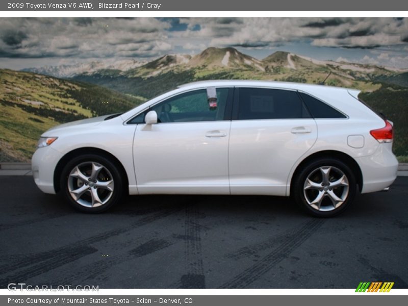 Blizzard Pearl / Gray 2009 Toyota Venza V6 AWD
