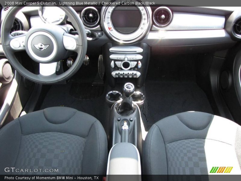 Lightning Blue Metallic / Checkered Carbon Black/Black 2008 Mini Cooper S Clubman