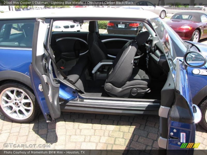 Lightning Blue Metallic / Checkered Carbon Black/Black 2008 Mini Cooper S Clubman