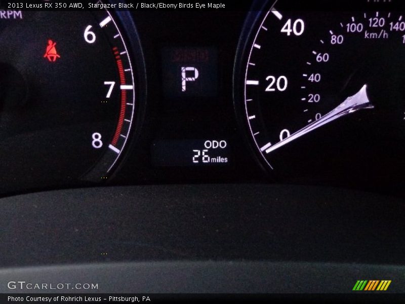 Stargazer Black / Black/Ebony Birds Eye Maple 2013 Lexus RX 350 AWD