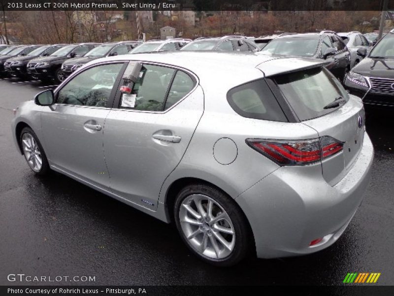 Silver Lining / Ecru 2013 Lexus CT 200h Hybrid Premium
