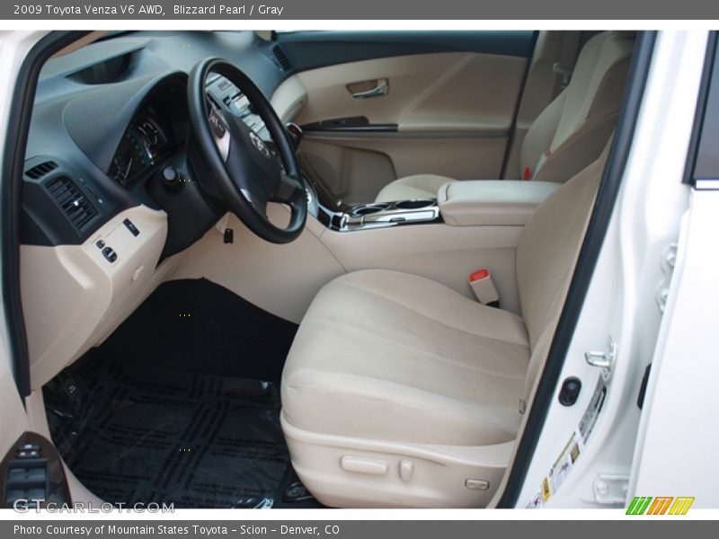 Blizzard Pearl / Gray 2009 Toyota Venza V6 AWD
