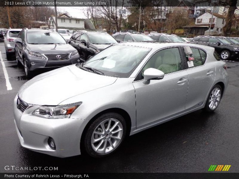 Silver Lining / Ecru 2013 Lexus CT 200h Hybrid Premium