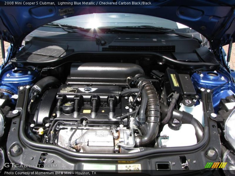 Lightning Blue Metallic / Checkered Carbon Black/Black 2008 Mini Cooper S Clubman