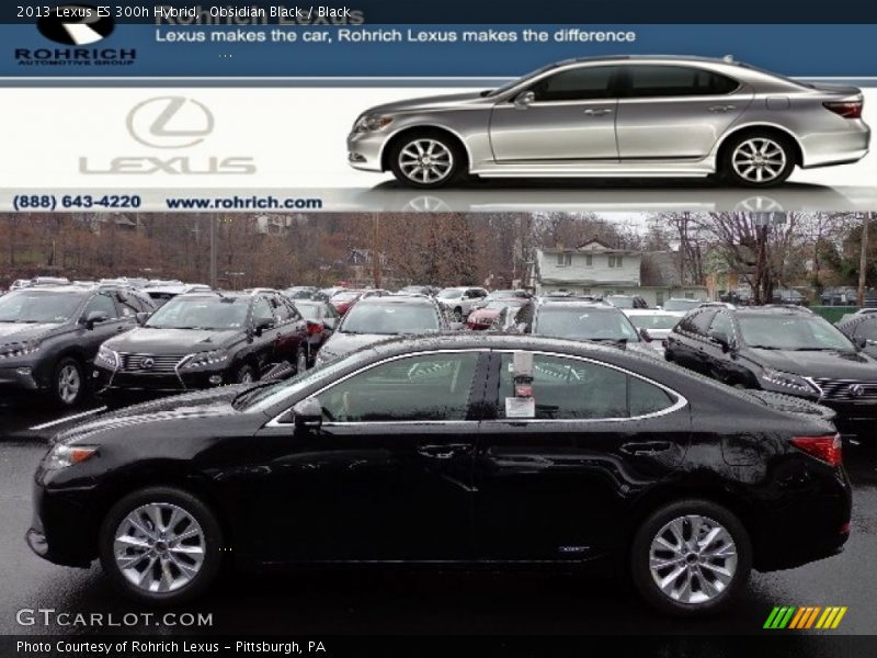 Obsidian Black / Black 2013 Lexus ES 300h Hybrid