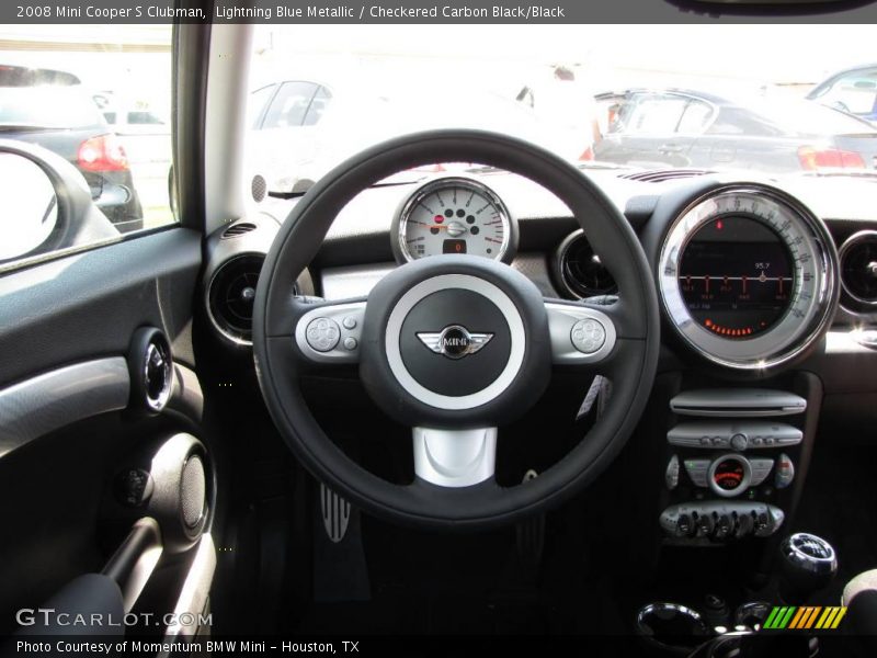 Lightning Blue Metallic / Checkered Carbon Black/Black 2008 Mini Cooper S Clubman