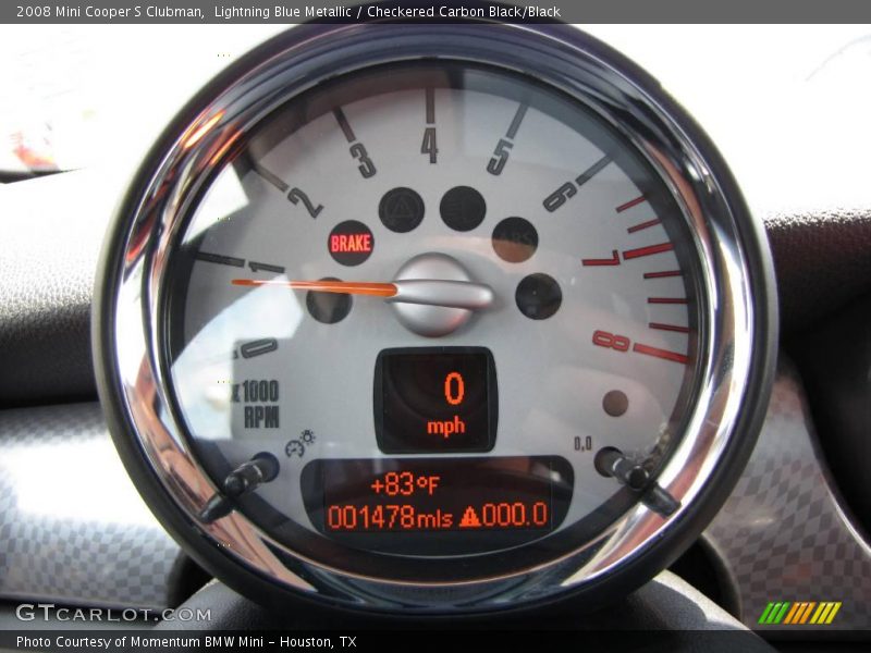 Lightning Blue Metallic / Checkered Carbon Black/Black 2008 Mini Cooper S Clubman