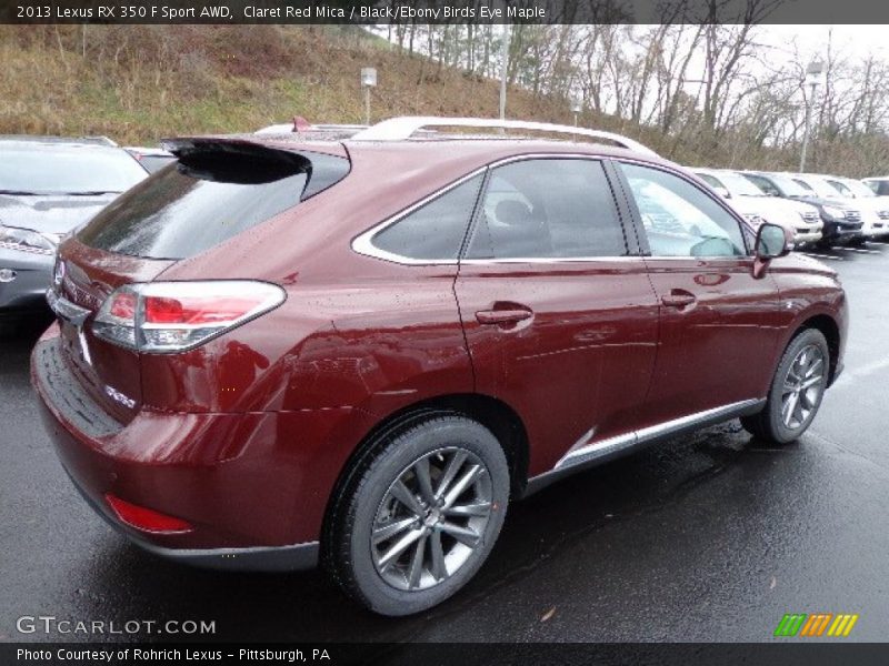 Claret Red Mica / Black/Ebony Birds Eye Maple 2013 Lexus RX 350 F Sport AWD