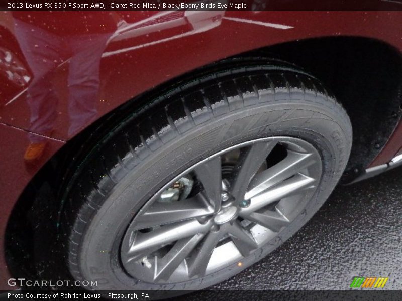 Claret Red Mica / Black/Ebony Birds Eye Maple 2013 Lexus RX 350 F Sport AWD