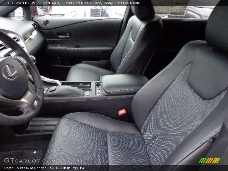 Claret Red Mica / Black/Ebony Birds Eye Maple 2013 Lexus RX 350 F Sport AWD