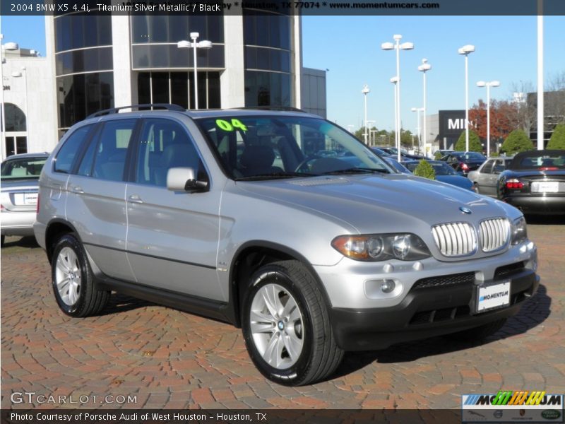 Titanium Silver Metallic / Black 2004 BMW X5 4.4i